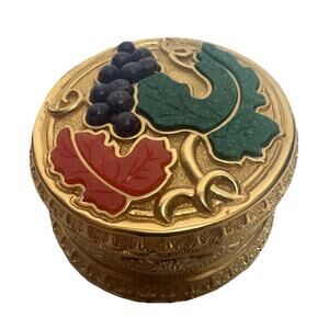Black Hills Gold Trinket Box No. 4 Grapes And Leaves